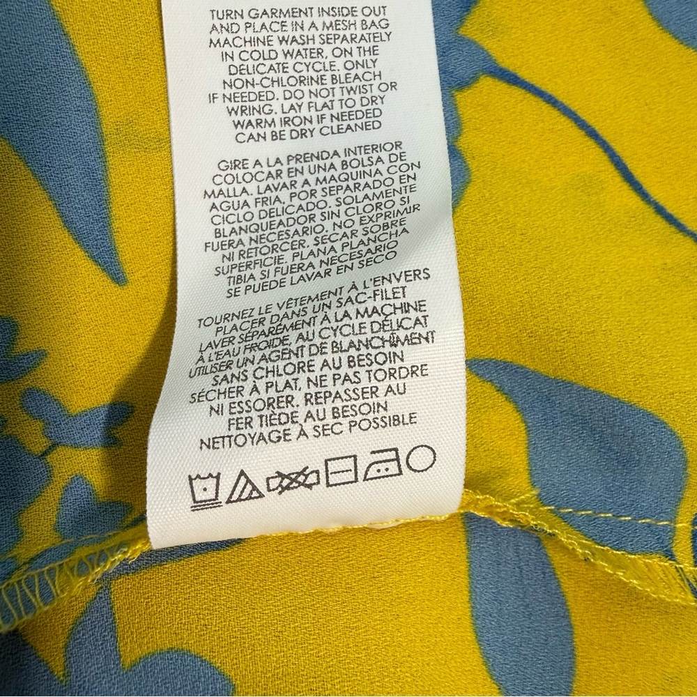ππ Cabi Yellow Blue Floral Tunic Dress Size L Flowy Boho Lightweightππ - Picture 11 of 11